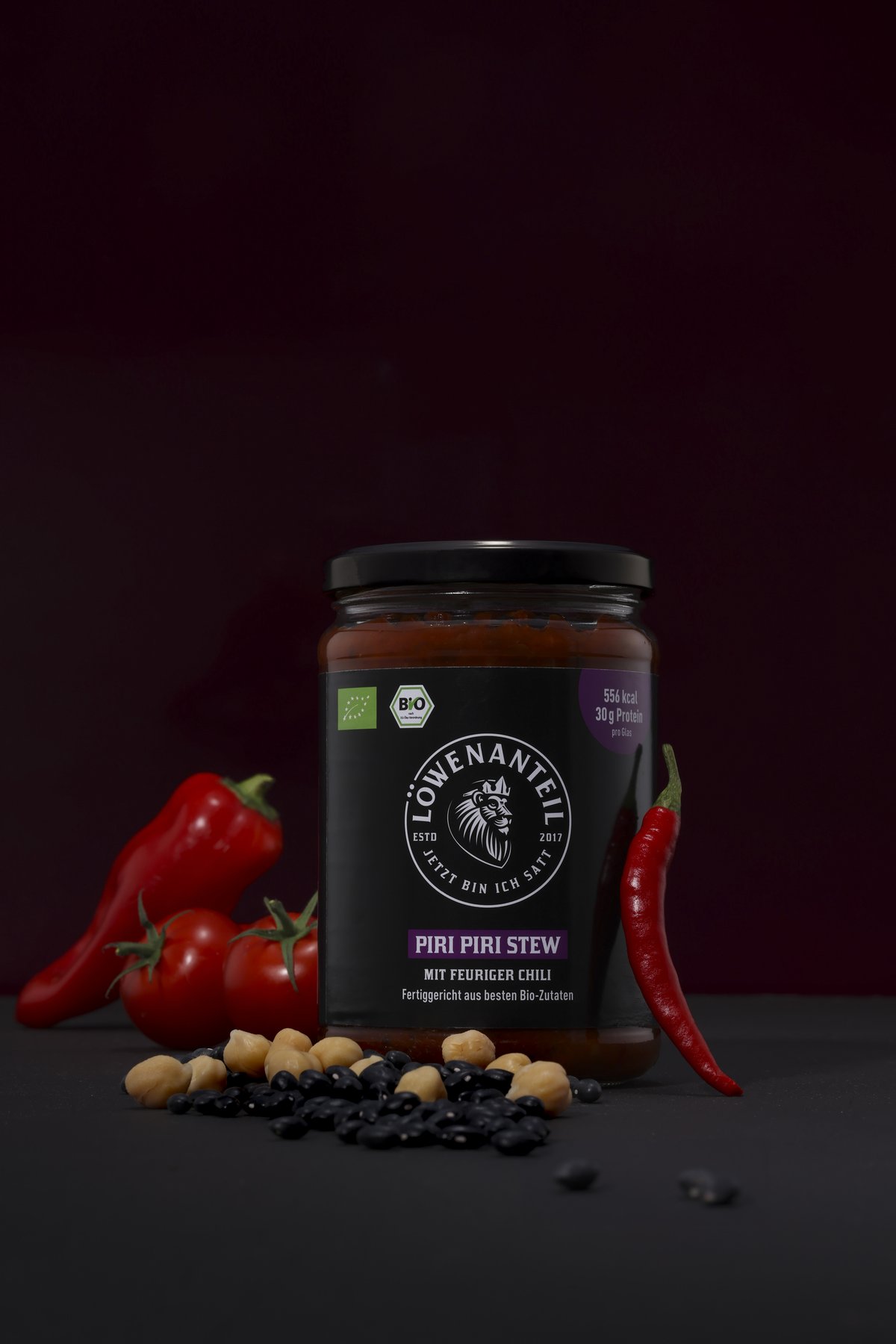 Löwenanteil Piri Piri Stew inszeniert – Produktfotografie