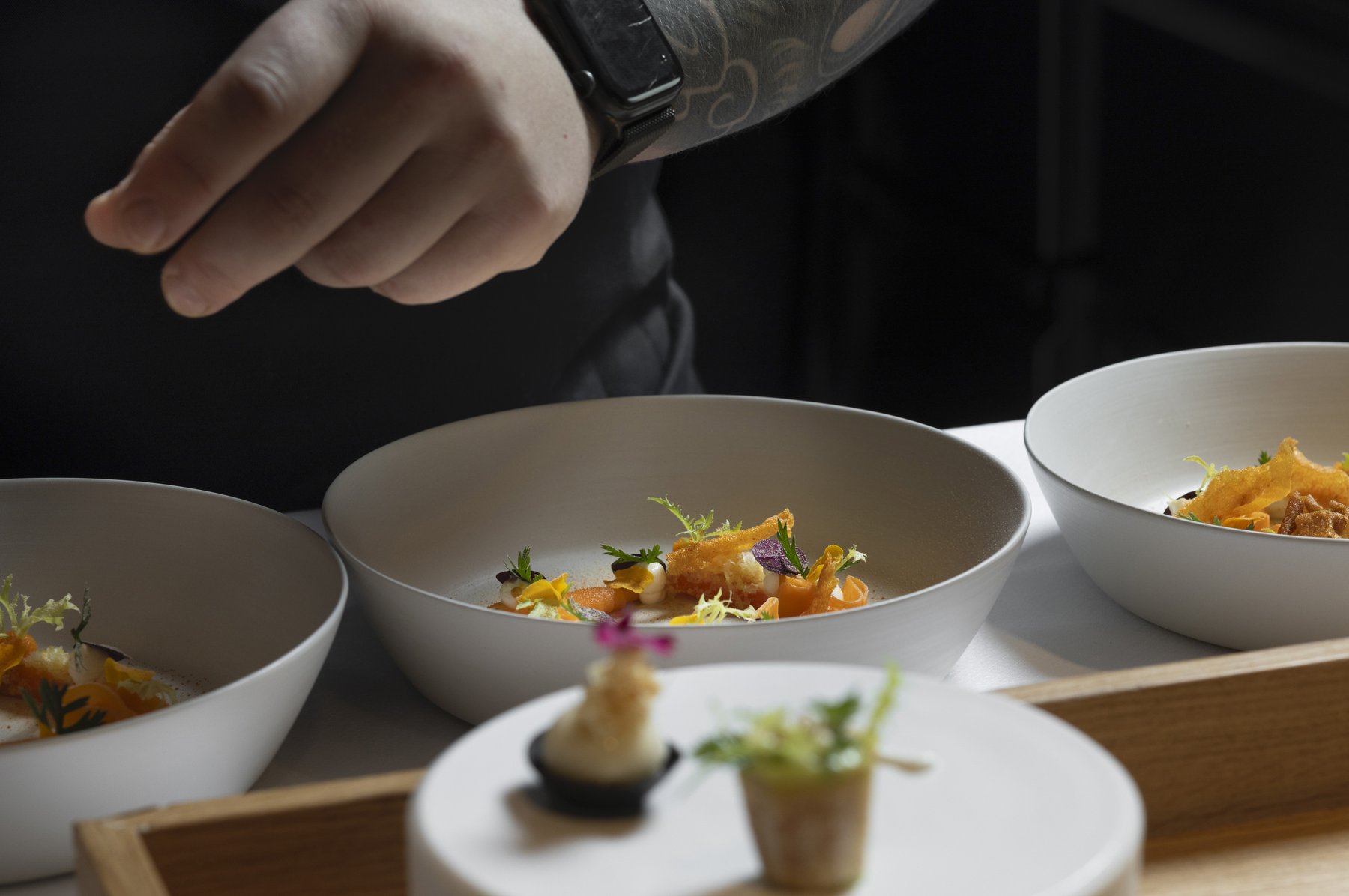 Gourmet-Kreation im Mountain Hub Gourmet – Sternegastronomie