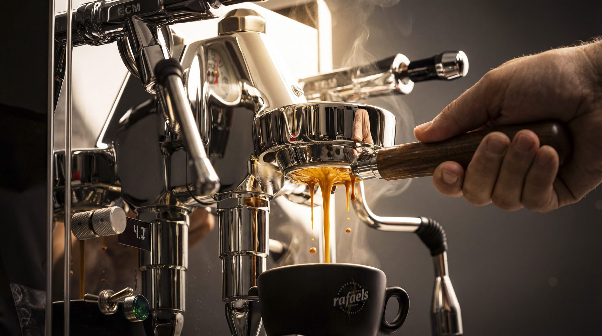 Espresso-Zubereitung – High-End Foodfotografie von Kitchenkiss | Studio